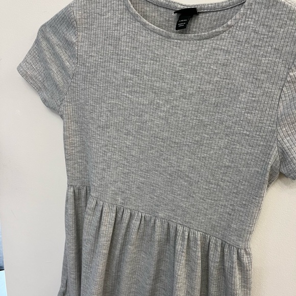 Art Class Ribbed Dress in Heather Gray GIRLS L - Picture 3 of 4